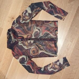 Funky sheer button up